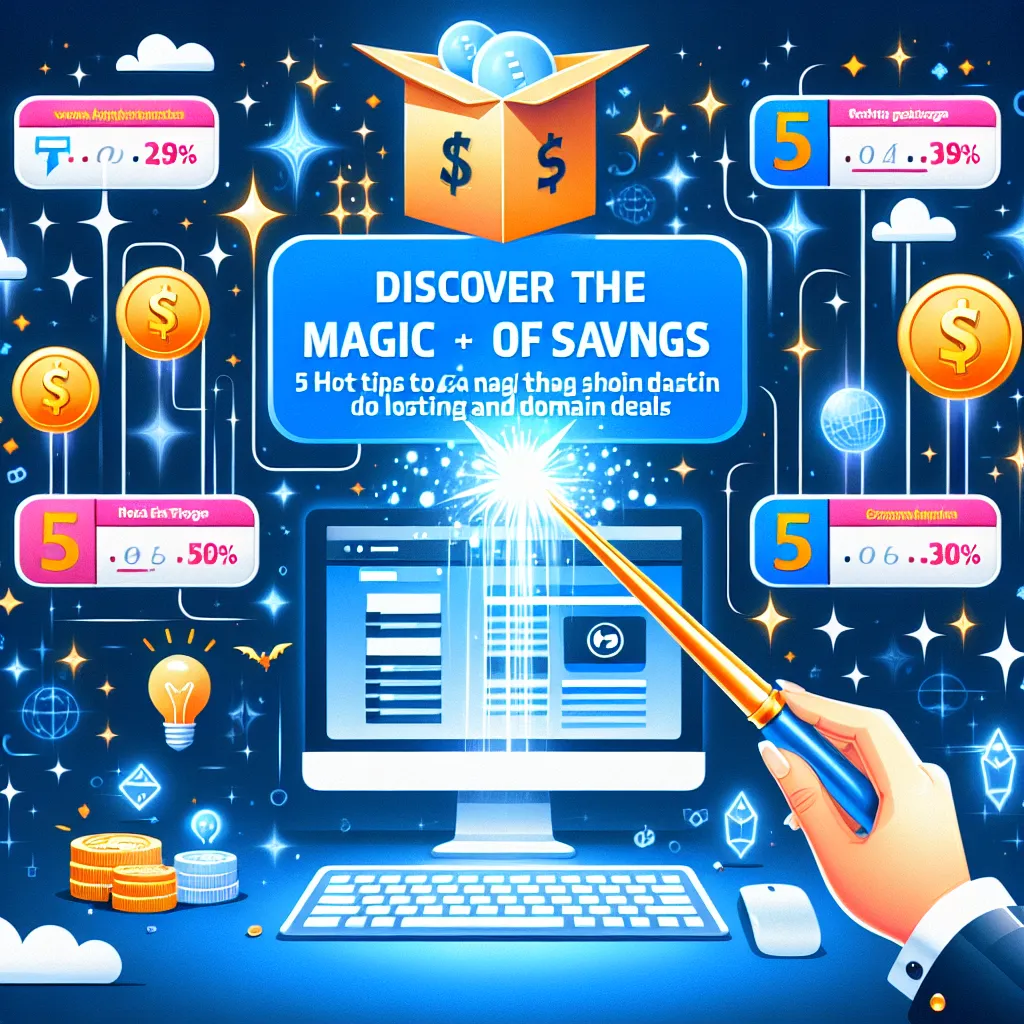 Discover the Magic of Savings: 5 Hot Tips to Snag the Best Hosting and Domain Deals